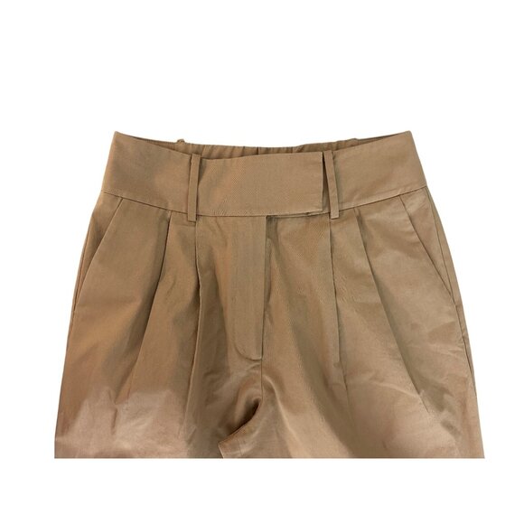 Anthropologie Exquise Lagenlook Barrel Leg Cotton Chino Ankle Crop Pants Size S - Picture 10 of 14